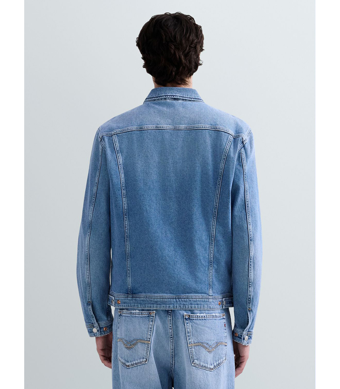 ストレッチデニムジャケット 詳細画像 ブルー 3